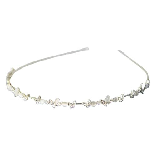 Haarreif für Mädchen mit Schmetterlings- und Perlen-Design, modisches Haarzubehör für Brautschmuck oder Kommunion von sodeber