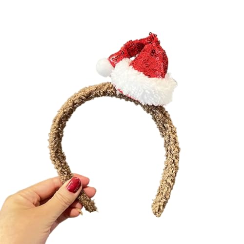 Haarreif mit Weihnachtsmotiv, kariert, Schleife, Party-Requisiten, Zubehör, Festival, Haarspange für Kinder und Erwachsene von sodeber
