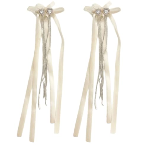 Haarschleifen mit Fransen und Strasssteinen, ästhetische Haarspangen, Kopfbedeckung, Hochzeitsschmuck von sodeber