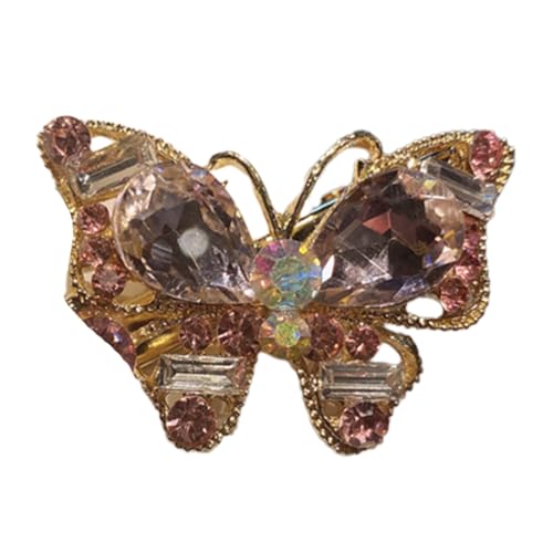 Haarspange mit Strasssteinen, Schmetterling, für Teenager, Mädchen, elegante Haarspange von sodeber