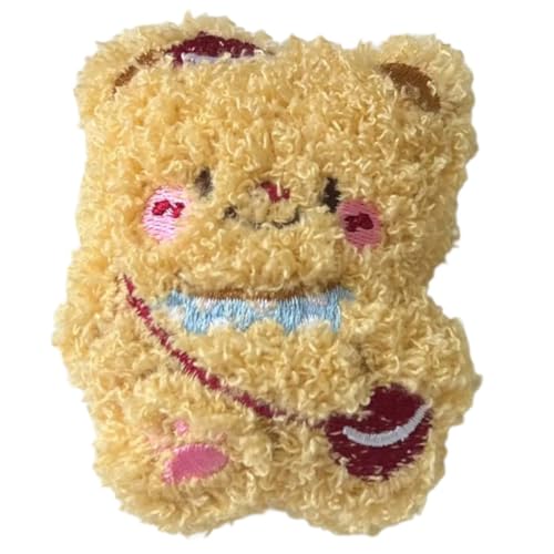 Haarspangen mit Cartoon-Bär-Applikationen, handgefertigt, Pferdeschwanz-Dekoration, schöne Haarspangen von sodeber