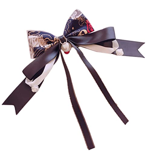 Haarspangen mit Schleife, bedruckt, große Schleife, elegant, lang, Brokathaarnadel, süß von sodeber