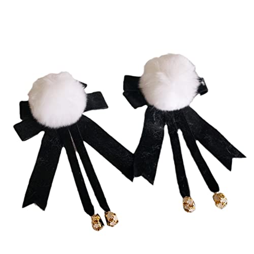 Haarspangen mit geknoteter Schleife für Damen, Haarspangen mit Glocken, Retro-Foto-Requisiten von sodeber