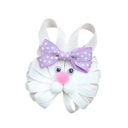 Handgefertigte Oster-Haarspange mit Huhn/Hasen-Schleife, bequemer Stoff, für Kinder und Erwachsene von sodeber