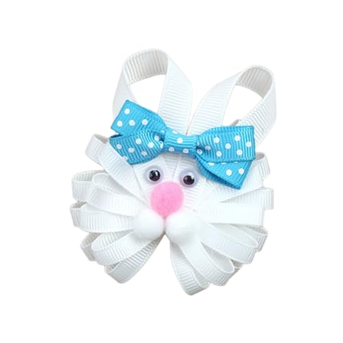 Handgefertigte Oster-Haarspange mit Huhn/Hasen-Schleife, bequemer Stoff, für Kinder und Erwachsene von sodeber