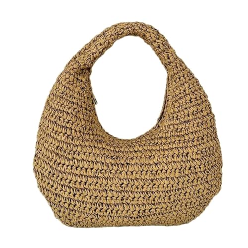 Handgefertigte Strandhandtaschen für Damen, Bast, gewebte Taschen, Stroh, Handtasche für Freizeit oder Reisen, Coffee Cf, Medium Handgefertigte Strandhandtaschen für Damen, Bast, gewebte Taschen, Stroh, Handtasche für Freizeit oder Reisen, Coffee Cf, Medium von sodeber