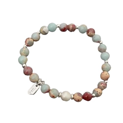 Handgefertigte handgewebte Naturstein-Perlenkette mit Perlen-Anhänger für Damen-Modeschmuck von sodeber