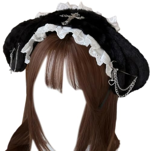 Handgefertigtes Plüsch-Hasen-Stirnband, Kreuz-Kette, Dekoration, kreatives Haarband für den täglichen Gebrauch und Motto-Partys Handgefertigtes Plüsch-Hasen-Stirnband, Kreuz-Kette, Dekoration, kreatives Haarband für den täglichen Gebrauch und Motto-Partys von sodeber