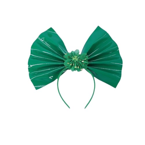 Irische Schleife, Kleeblatt-Stirnband, Patrick's Day, Frau, Weihnachten, glänzend für Festivals von sodeber
