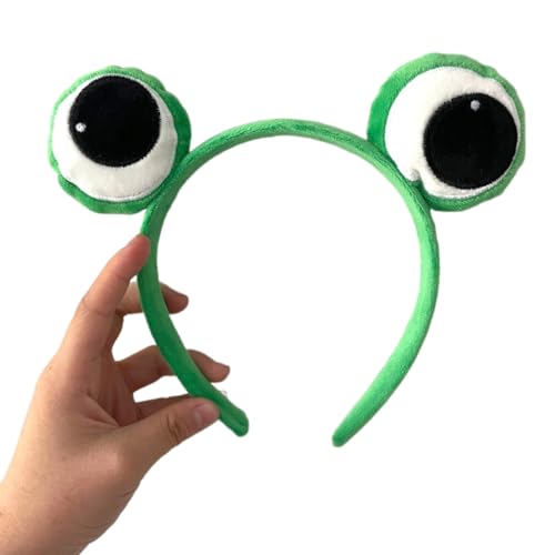 Karnevals-grünes Frosch-Stirnband, Studenten, Waschen, Gesicht, Make-up, Haarband, Plüsch, Weihnachts-Haarreif von sodeber