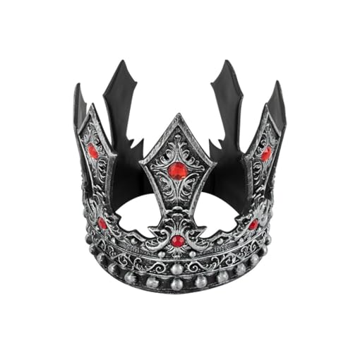 King Crowns Kopfbedeckung für Hochzeiten und Maskeraden, verstellbar, antikes Diadem, Bühnenauftritte, M, RP von sodeber