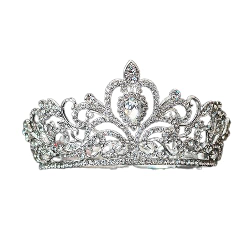 Mädchen Krone Tiaras Frauen Kopfbedeckung Prinzessin Kostüm Haarschmuck für Bankette Geburtstag, M, Metalllegierung Mädchen Krone Tiaras Frauen Kopfbedeckung Prinzessin Kostüm Haarschmuck für Bankette Geburtstag, M, Metalllegierung von sodeber