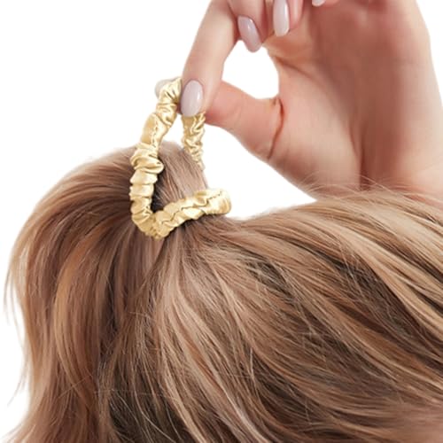 Mehrzweck-Haargummis aus weicher Seide für Frauen und Mädchen, einzigartiges Haarband, elastische Haargummis von sodeber