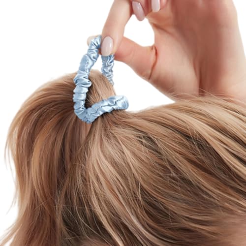 Mehrzweck-Haargummis aus weicher Seide für Frauen und Mädchen, einzigartiges Haarband, elastische Haargummis Mehrzweck-Haargummis aus weicher Seide für Frauen und Mädchen, einzigartiges Haarband, elastische Haargummis von sodeber