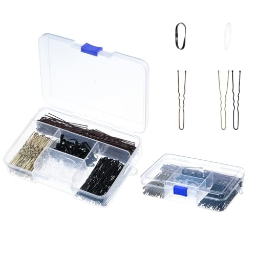 Mehrzweck-Haarspangen-Set mit U-förmiger Seitennadel und elastischem Haargummi für verschiedene Frisuren, Frauen und Mädchen Mehrzweck-Haarspangen-Set mit U-förmiger Seitennadel und elastischem Haargummi für verschiedene Frisuren, Frauen und Mädchen von sodeber