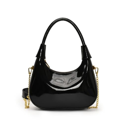 Moderne PU-Geldbörse mit glänzendem Finish, stilvolle Umhängetasche, große Kapazität, Abend-, Pendlertasche für Mode, Black Bk, Medium Moderne PU-Geldbörse mit glänzendem Finish, stilvolle Umhängetasche, große Kapazität, Abend-, Pendlertasche für Mode, Black Bk, Medium von sodeber