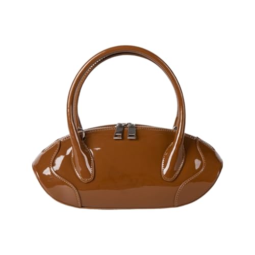 Modische Damen-Handtasche, glänzend, PU-Leder, Schultertasche, mit verstellbarem Riemen, Tragegriff oben, Brown Bn, Medium Modische Damen-Handtasche, glänzend, PU-Leder, Schultertasche, mit verstellbarem Riemen, Tragegriff oben, Brown Bn, Medium von sodeber