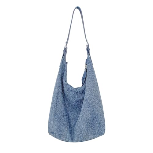 Modische Eimer-Tragetasche, Handtasche, großes Fassungsvermögen, Schultertasche, lässiges Einkaufen, Hellblau, Medium Modische Eimer-Tragetasche, Handtasche, großes Fassungsvermögen, Schultertasche, lässiges Einkaufen, Hellblau, Medium von sodeber