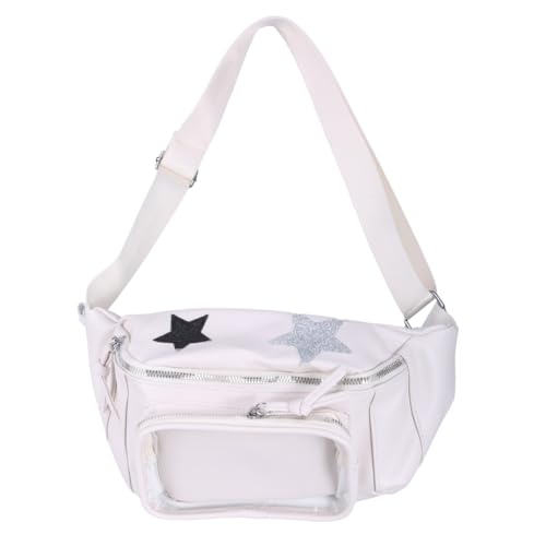 Modische Hüfttasche, kleine Umhängetasche, japanischer Stil, Itabag Pin Display, schöne Truhe für Mädchen u, Weiß W, M, Western von sodeber