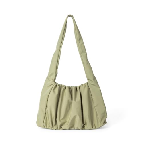 Modische Schultertasche für Mädchen und Frauen, plissiert, für Reisen, Einkaufen, einfarbig, gerüschtes Design, Green Gn, Medium Modische Schultertasche für Mädchen und Frauen, plissiert, für Reisen, Einkaufen, einfarbig, gerüschtes Design, Green Gn, Medium von sodeber