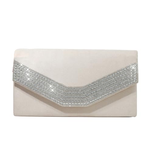 Modische Strass-Umhängetasche, Clutch, Handtasche, zeigt Ihre Raffinesse bei besonderen Anlässen, Aprikose bei, Medium von sodeber