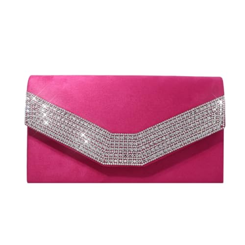Modische Strass-Umhängetasche, Clutch, Handtasche, zeigt Ihre Raffinesse bei besonderen Anlässen, Hot Pink HP, Medium Modische Strass-Umhängetasche, Clutch, Handtasche, zeigt Ihre Raffinesse bei besonderen Anlässen, Hot Pink HP, Medium von sodeber