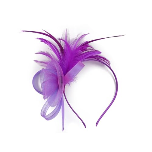 Netz-Blumen-Haarband, elegant, hoher Totenkopf-Haarband, 1920er-Jahre, gefiederter Haarreif für Damen, Cocktail, Party, Haar von sodeber