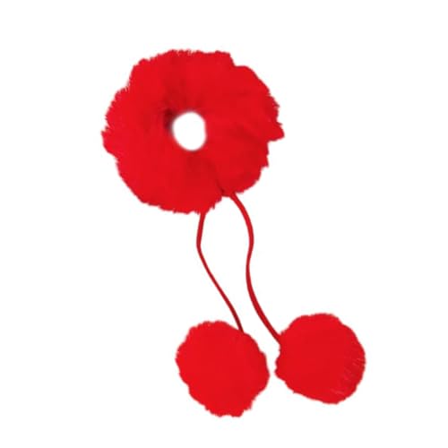 Pompons Plüsch-Haargummis für Schüler und Kinder, elastischer Pferdeschwanz-Halter, süße Brötchen, Ornament-Styling von sodeber