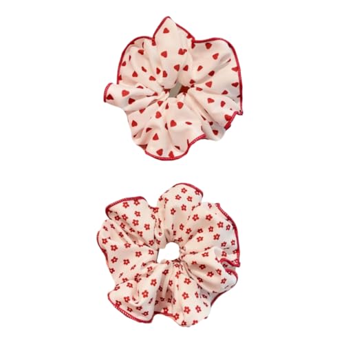 Rote Haargummis für Damen, elastische Ringe, ästhetische Krawatte, Haargummi, Pferdeschwanz-Halter von sodeber