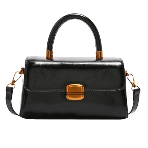 Schultertasche für Damen, PU, Geldbörse, Clutch, trendige Crossbody-Tasche mit abnehmbarem Riemen, Schwarz ohne Anhänger Bk-0, Medium Schultertasche für Damen, PU, Geldbörse, Clutch, trendige Crossbody-Tasche mit abnehmbarem Riemen, Schwarz ohne Anhänger Bk-0, Medium von sodeber