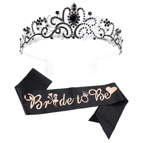Set mit 2 Brautkronen für Hochzeit, Party, Dekoration, Duschschärpen Set mit 2 Brautkronen für Hochzeit, Party, Dekoration, Duschschärpen von sodeber