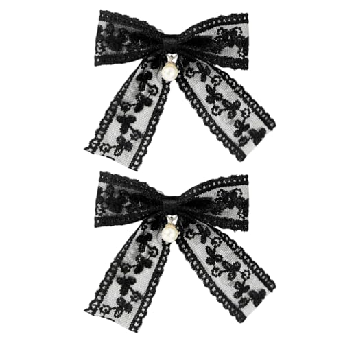 Spitzen-Haarschleifen, Kristall-Haarnadel mit Perlen, Clips für Frauen und Mädchen, Foto-Requisiten von sodeber