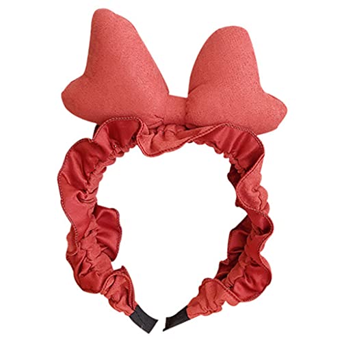 Stereoskopisches Haarband mit Schleife, Rüschen-Stirnbänder, große Schleifen, Stirnband, Haarreifen zum Waschen des Gesichts, Make-up-Werkzeug von sodeber