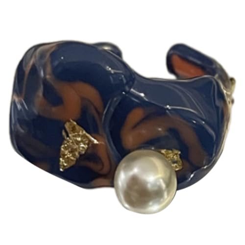 Stilvolle, offene Ringe mit handbemaltem Tropföl und Goldfolie, Keramik, verstellbares Accessoire für Schmuckliebhaber Stilvolle, offene Ringe mit handbemaltem Tropföl und Goldfolie, Keramik, verstellbares Accessoire für Schmuckliebhaber von sodeber