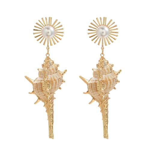Stilvolle Muschelförmige Ohrstecker Muscheln Imitation Perlen Ohrringe Elegantes Ohrzubehör für Musikfestivals und, M, Shell, Kein Edelstein Stilvolle Muschelförmige Ohrstecker Muscheln Imitation Perlen Ohrringe Elegantes Ohrzubehör für Musikfestivals und, M, Shell, Kein Edelstein von sodeber