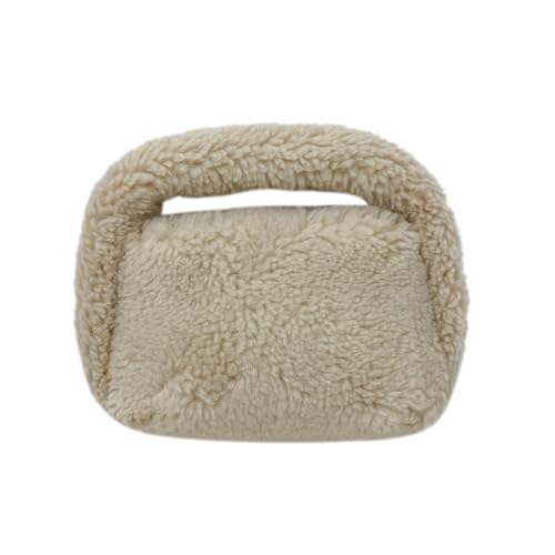 Stilvolle Plüsch-Tragetasche in süßen Farben, leichte und praktische Handtasche für Shopping, Reisen, Partys, Beige Bg, Medium Stilvolle Plüsch-Tragetasche in süßen Farben, leichte und praktische Handtasche für Shopping, Reisen, Partys, Beige Bg, Medium von sodeber