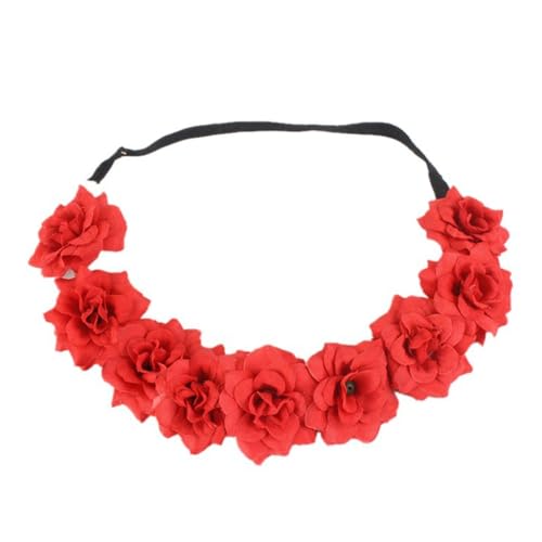 Stoffblumen-Haarband für Brautparty, Hochzeit, Krone, Stirnband, weiblich, Urlaub, Strand, Party von sodeber