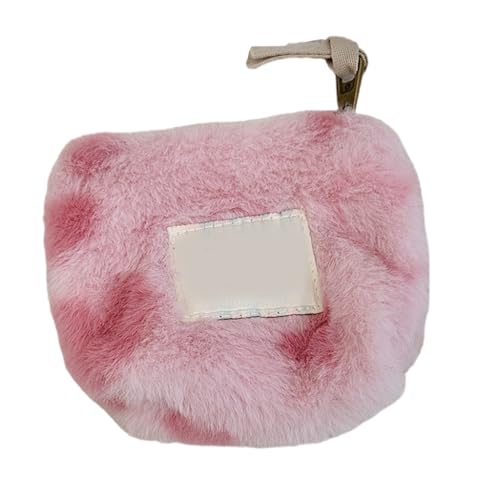 Stylischer Plüsch-Münzhalter mit Herzmuster für Damen-Make-up und kleine Gegenstände, weiche Aufbewahrungstasche, Valentinstag von sodeber