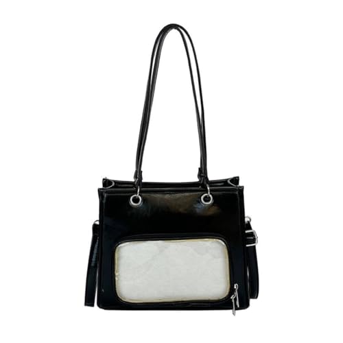 Sweet Cool Itabag Umhängetasche Transparent Pocket Messengers Damen Crossbody Handtasche Satchel, Black Bk, Medium Sweet Cool Itabag Umhängetasche Transparent Pocket Messengers Damen Crossbody Handtasche Satchel, Black Bk, Medium von sodeber