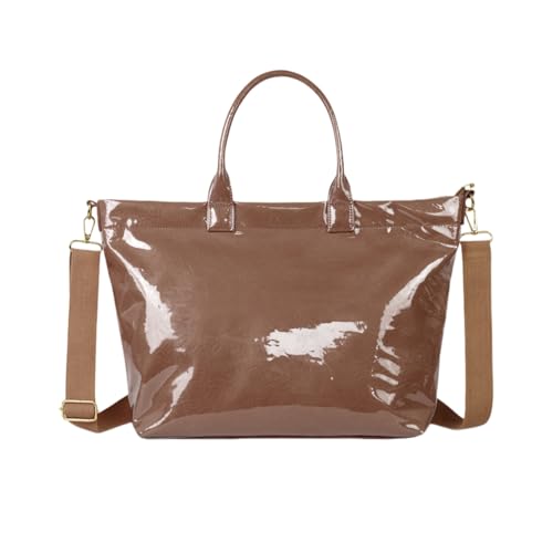 Toted Handtaschen, wasserdicht, lässig, trendig, große Schulter mit Reißverschluss für Damen, Brown Bn, Medium Toted Handtaschen, wasserdicht, lässig, trendig, große Schulter mit Reißverschluss für Damen, Brown Bn, Medium von sodeber