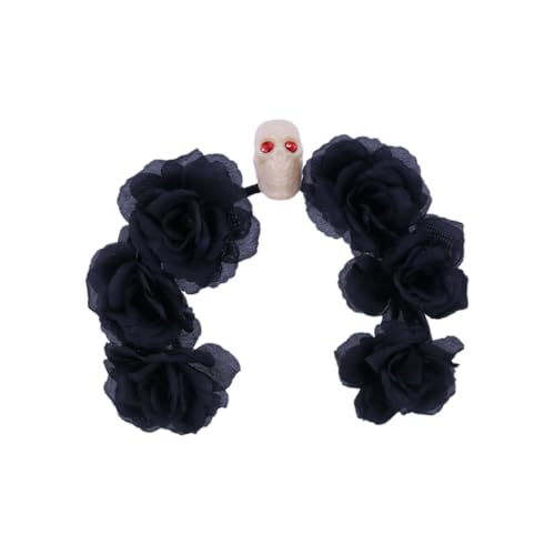 Totenkopf-Kristall-Stirnbänder für Mädchen, Kopfbedeckung, Blumenmaskeraden, Halloween, Brautparty Totenkopf-Kristall-Stirnbänder für Mädchen, Kopfbedeckung, Blumenmaskeraden, Halloween, Brautparty von sodeber