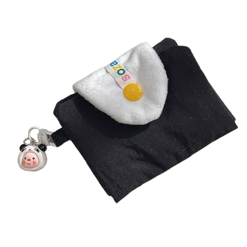 Tragbare Kopfhörer-Aufbewahrung und Münzgeldbörse, weiche Lippenstift-Aufbewahrungstasche für einfachen Zugriff während des Trainings und auf Reisen, weiche Kopfhörertasche, Schwarz , Einheitsgröße von sodeber