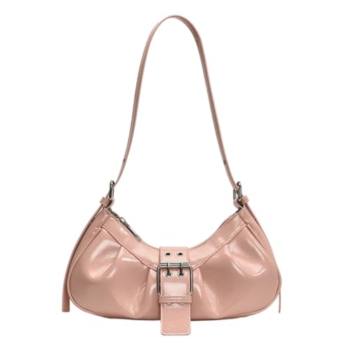 Trendige PU-Leder-Handtasche mit Schnallen-Designs, Schultertasche zur Verschönerung Ihrer Outfits, Termine und Einkäufe, Pink, Medium Trendige PU-Leder-Handtasche mit Schnallen-Designs, Schultertasche zur Verschönerung Ihrer Outfits, Termine und Einkäufe, Pink, Medium von sodeber