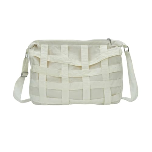Umhängetasche im japanischen Stil für Damen, trendig, Crossbody, einfaches Pendeln, große Kapazität, Kuriertasche, Weiß W, Medium von sodeber