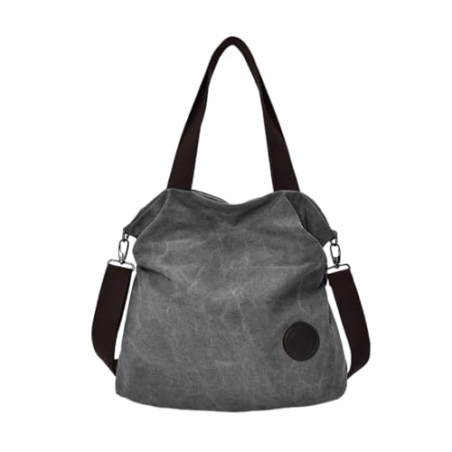 Vielseitige Canvas-Umhängetasche für Damen, modische Handtasche mit Tragegriff für den täglichen Gebrauch, Grau Gy, Medium Vielseitige Canvas-Umhängetasche für Damen, modische Handtasche mit Tragegriff für den täglichen Gebrauch, Grau Gy, Medium von sodeber