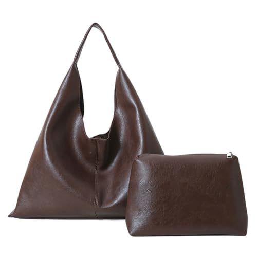 Vintage Damen PU Leder Handtasche Geldbörse und Unterarmtasche Set Große Kapazität Schulter Handtaschen für den täglichen Gebrauch, Coffee Cf, Medium Vintage Damen PU Leder Handtasche Geldbörse und Unterarmtasche Set Große Kapazität Schulter Handtaschen für den täglichen Gebrauch, Coffee Cf, Medium von sodeber
