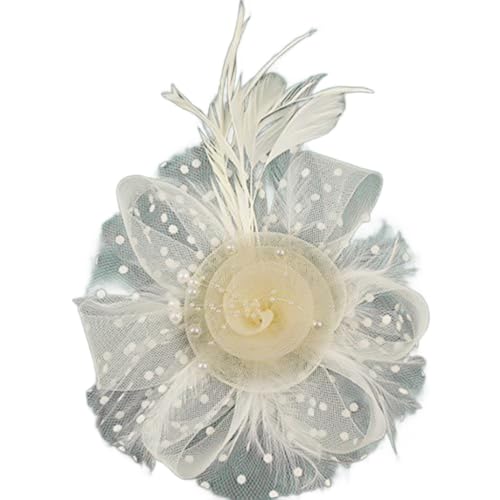 Vintage-Stil-Mesh-Hut mit gefiedertem Stirnband, Haarschmuck, Dekoration, Kopfbedeckung für Hochzeiten und Vintage-Stil-Mesh-Hut mit gefiedertem Stirnband, Haarschmuck, Dekoration, Kopfbedeckung für Hochzeiten und von sodeber