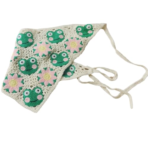 Zarter gehäkelter Blumen-Turban für heiße Mädchen, das Fotos macht, Haarschal, gestricktes Haarband für Frauen auf Reisen von sodeber