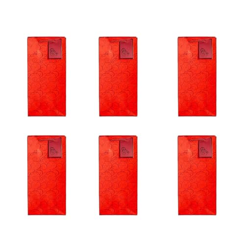 sodeber 6 Weinträgertaschen verschönern Ihre Präsentation, Weinflaschentaschen, Papiertextur, geeignet für verschiedene Veranstaltungen, rot, Double branch sodeber 6 Weinträgertaschen verschönern Ihre Präsentation, Weinflaschentaschen, Papiertextur, geeignet für verschiedene Veranstaltungen, rot, Double branch von sodeber