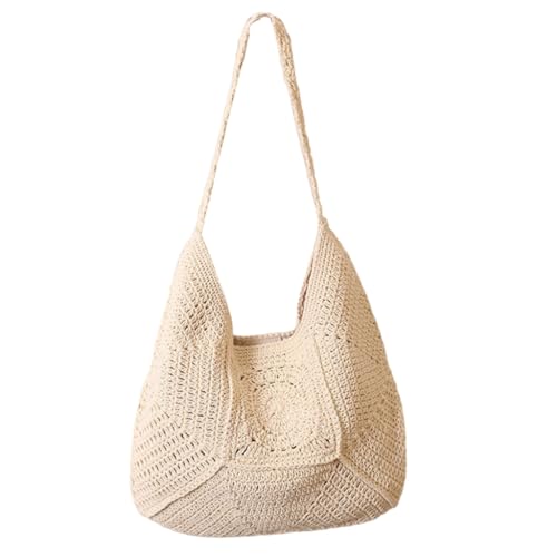 sodeber All-Matching-Handtasche für Damen, Stroh-Umhängetasche, große Kapazität, Achselhöhle, Unterarm, handgewebt, Beige Bg, Medium sodeber All-Matching-Handtasche für Damen, Stroh-Umhängetasche, große Kapazität, Achselhöhle, Unterarm, handgewebt, Beige Bg, Medium von sodeber
